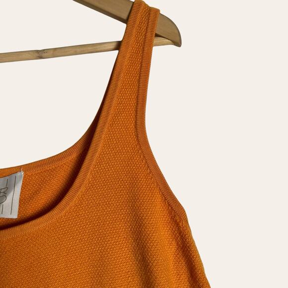 Victor Glemaud Peach Orange Wool Jersey Sleeveless Scoop Neck Mini Dress Size L - Picture 8 of 13